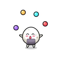 the onigiri circus cartoon juggling a ball