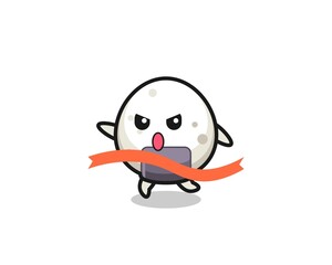 cute onigiri illustration is reaching the finish