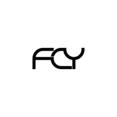 fcy initial letter monogram logo design