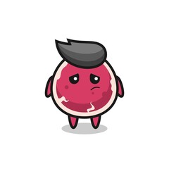 the lazy gesture of beef cartoon character