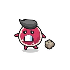 illustration of the beef running in fear