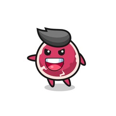 beef cartoon with very excited pose