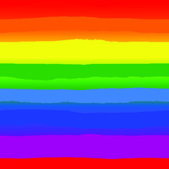 Hand drawn grunge texture seamless pattern. Horizontal rainbow stripes background. Rainbow LGBT pride flag. International Day Against Homophobia, Pride Month symbol