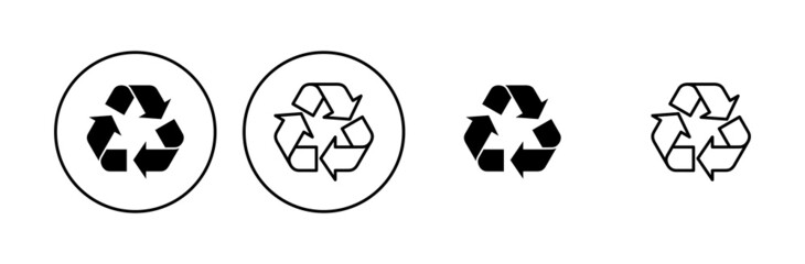 Obraz premium Recycle icon set. Recycling vector icon.