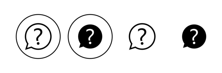 Question icon set. question mark icon vector.