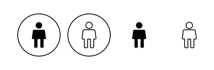 Man icon set. male icon vector. human symbol
