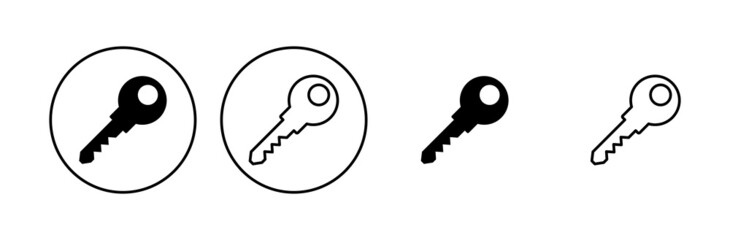 Key icon set. Key vector icon. Key symbol
