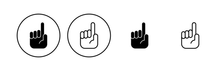 Hand icon set. hand vector icon, palm,click