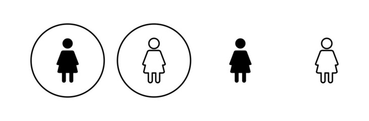 Female icon set. woman icon vector