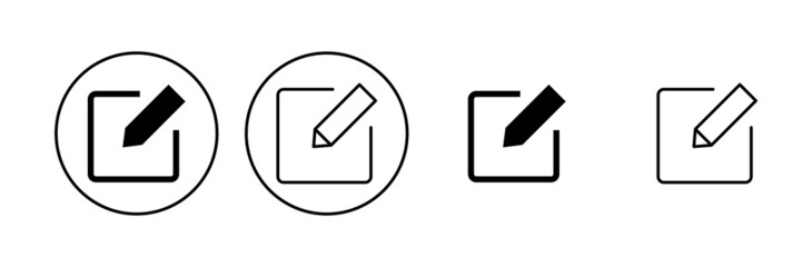 Edit icon set. edit document icon. edit text icon. pencil. sign up
