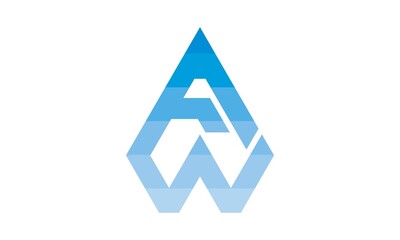 brand AW alphabet logo