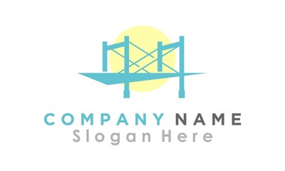 bridge construction design logo