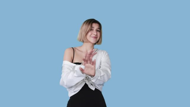 no gesture idea disapproval woman nope gif loop