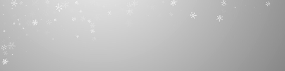 Sparse snowfall Christmas background. Subtle flyin