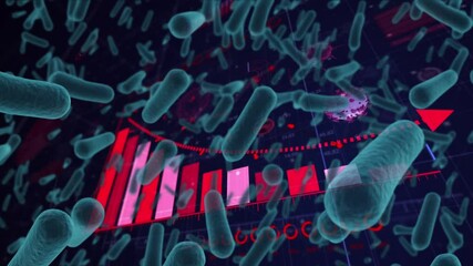 Animation of covid 19 cells with statistics recording