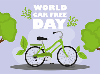 world car free day with bicycle