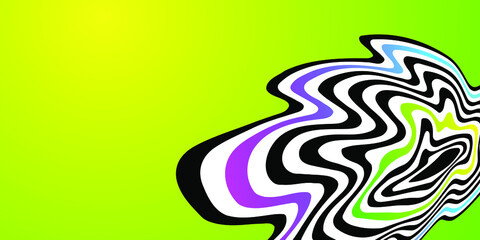 Obraz premium Black and white lines optical illusion background. Modern bright multicolor gradient vector background.