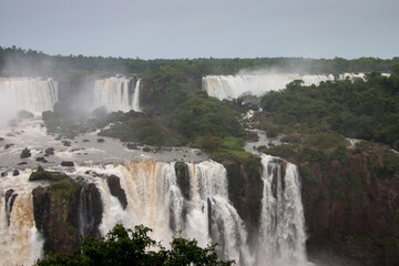 Fototapeta premium Iguazu Falls on the Border of Brazil and Argentina 