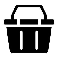 Basket Glyph Icon Vector