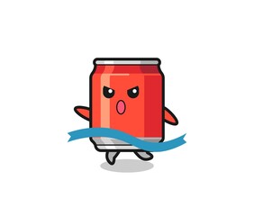 cute drink can illustration is reaching the finish
