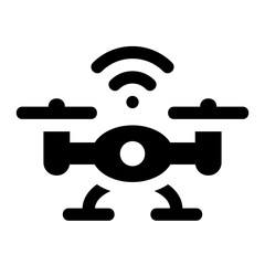 Drone Glyph Icon Vector