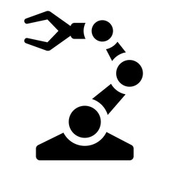Robotic Glyph Icon Vector