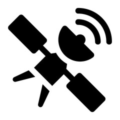 Satellite Glyph Icon Vector