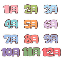 月の文字セット