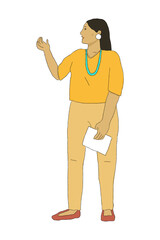 Woman making a speech