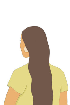 Woman with long hair