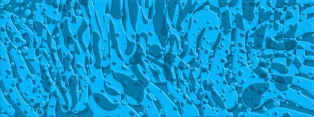 Abstract illustration with blue fluid pattern suitable for modern nature themed background