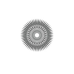 vector logo illustration resembling a sun or a circular star