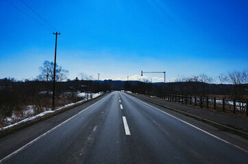 Fototapeta premium highway in winter
