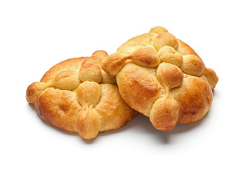 Bread of the dead on white background. Celebration of Mexico's Day of the Dead (El Dia de Muertos)