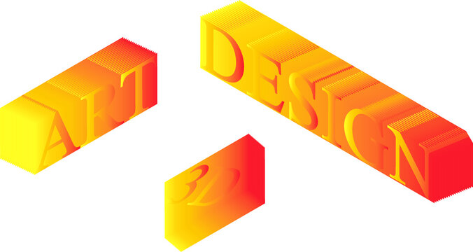 3D ART DESIGN in white bagground..