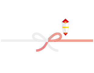 熨斗と水引のベクターイラスト