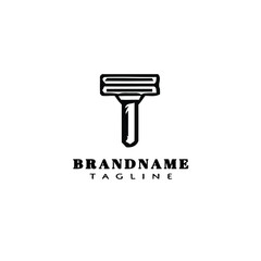 beard trimmer logo icon design template illustration