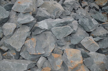 pile of rocks ready to be used as building materials
