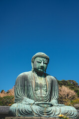 Great Buddha (Daibutsu) bronze statue of Amida Buddha at Kōtoku-in temple, Kamakura, Japan