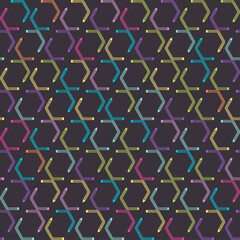 A Set Of Colorful Pencils Sign Pattern, Seamless Pattern