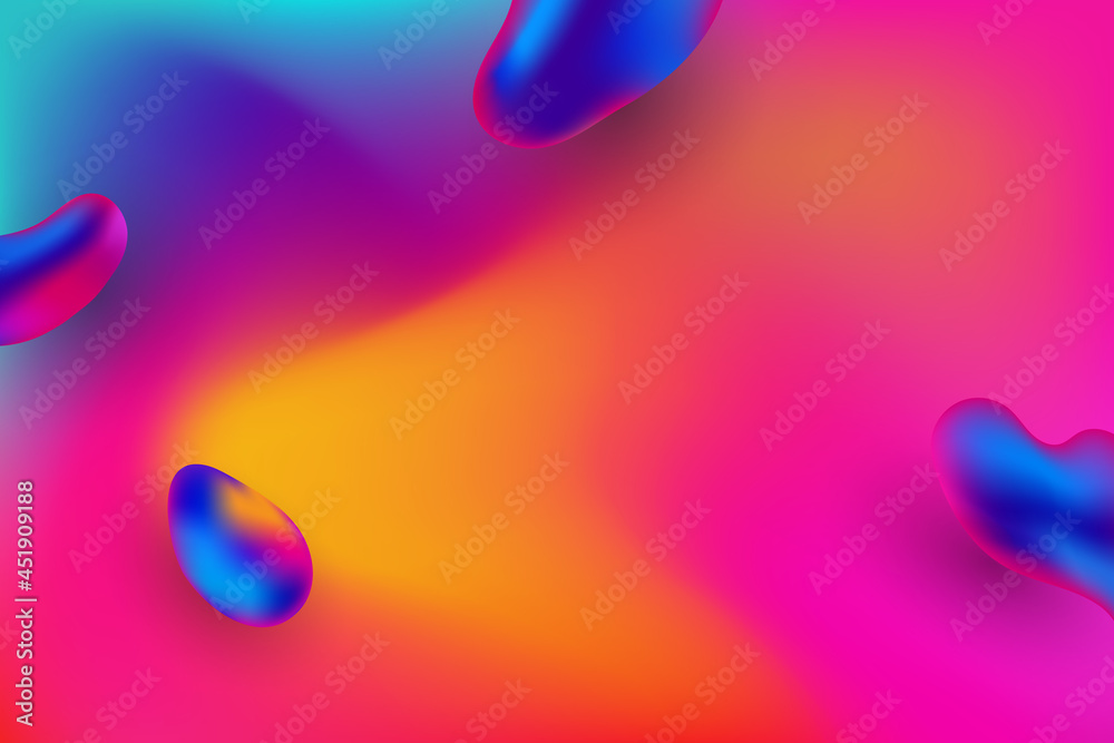 Poster abstract fluid shapes liquid gradient backgrounds