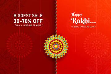 happy rakhsa bandhan biggest sale vector creative abstract background. indian rakhsa bandhan festival celebration template
