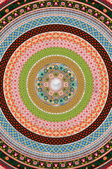 Indian floral pattern brush background template vector