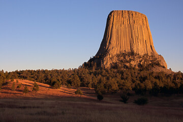Beautiful landscape of the Devils Tower National Monument, USA