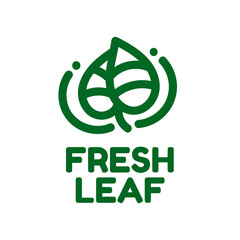 fresh Green leaf nature logo concept design illustration