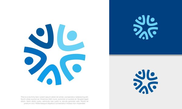 Human Resources Consulting Company, Global Community Logo. Social Networking logo designs.
