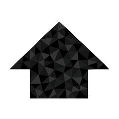 Polygonal geometric crystal house symbol suitable for logo, button, jewel, best award.
