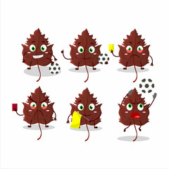 Hawthorn leaf cartoon character working as a Football referee