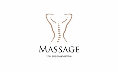Body massage logo design vector