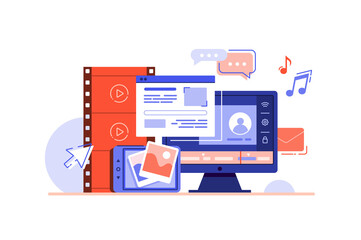 Social network and media devices